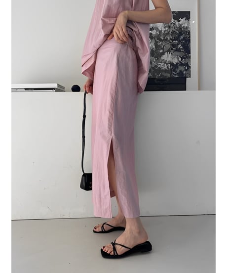 back design top slit skirt set up /3color　FL2449