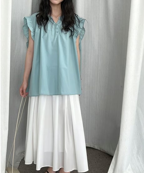 ruffle sleeve design blouse /3color  FL3453