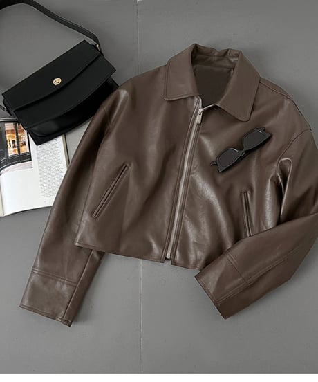 faux leather jacket /2color　FL2574