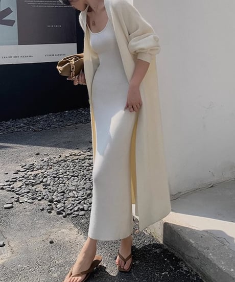 oversized long knit cardigan　FL2893