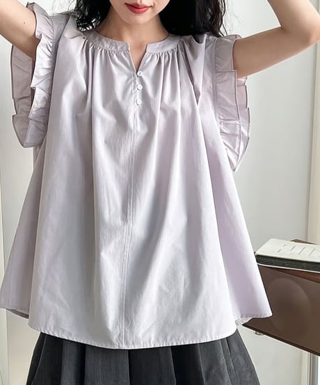 ruffle sleeve design blouse /3color  FL3453