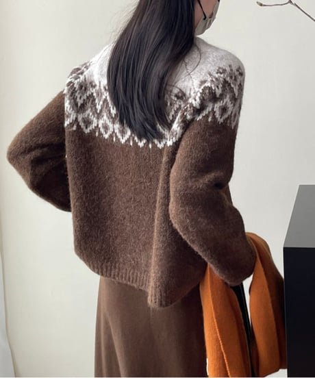 nordic knit cardigan  /3color　FL2984