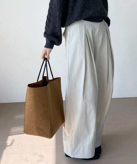 tucked wide pants /2color　FL2865