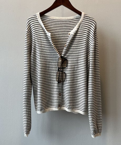 crew neck knit cardigan /5color　FL2819