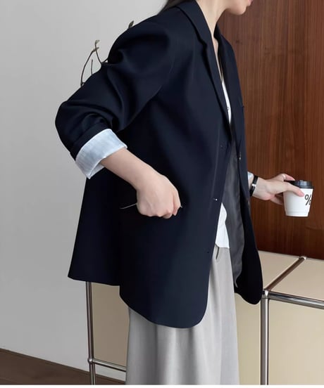 side slit mid-length jacket /2color　FL2744