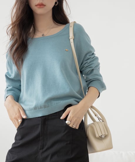 u-neck pullover knit /3color　FL3297