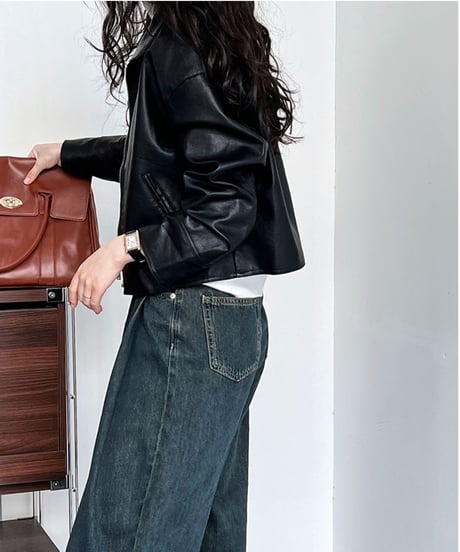 faux leather jacket /2color　FL2574