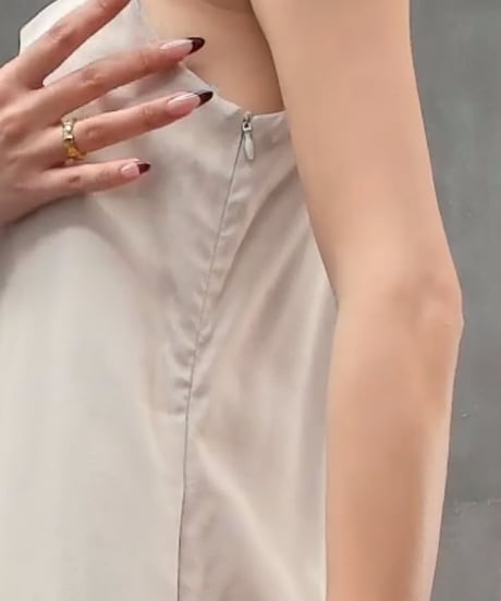 asymmetrical shoulder overalls　FL2432