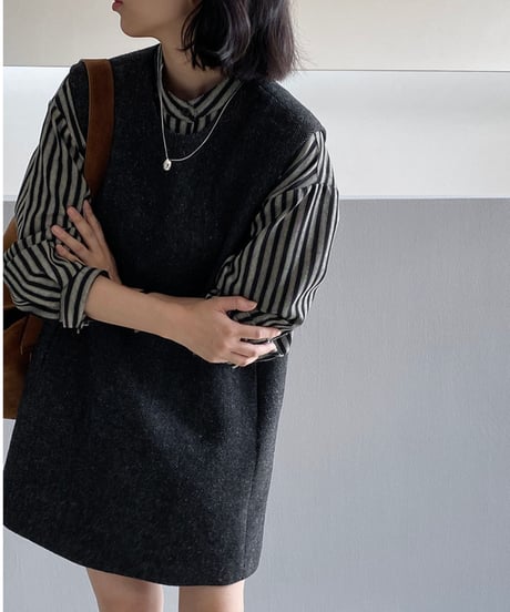 wool straight vest op　FL2778