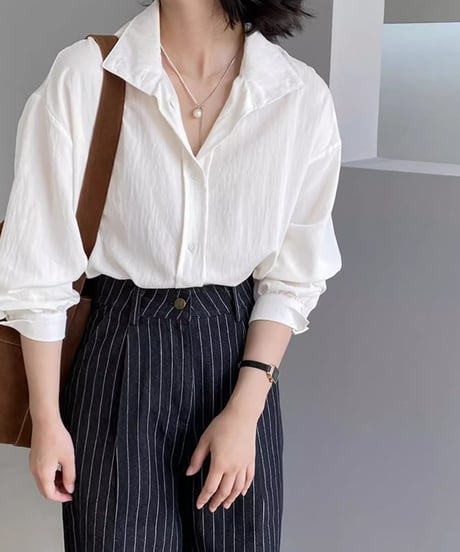 front button stand collar shirt /5color　FL2783