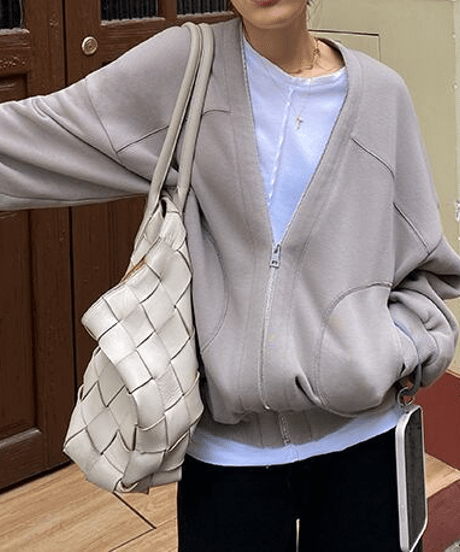 v-neck sweat cardigan　FL2521
