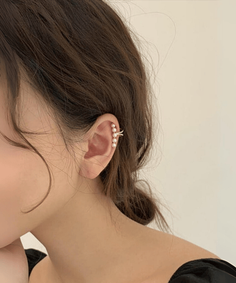 5-row pearl hoop ear cuff　FL2345