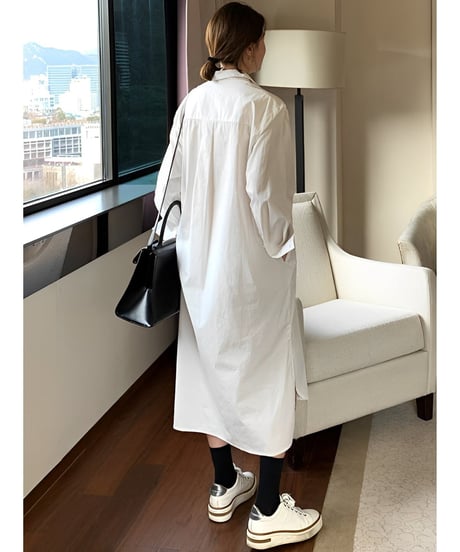 tail cut shirt dress　FL2481