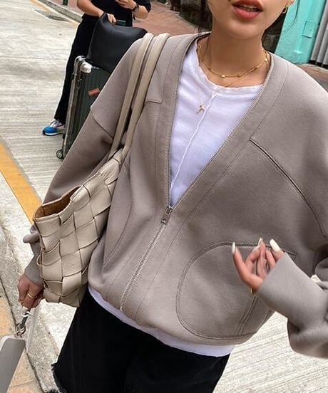 v-neck sweat cardigan　FL2521