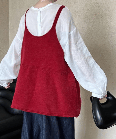 knit camisole tops /4color　FL3351