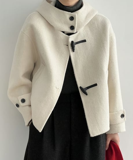 hooded short coat /3color　FL3019