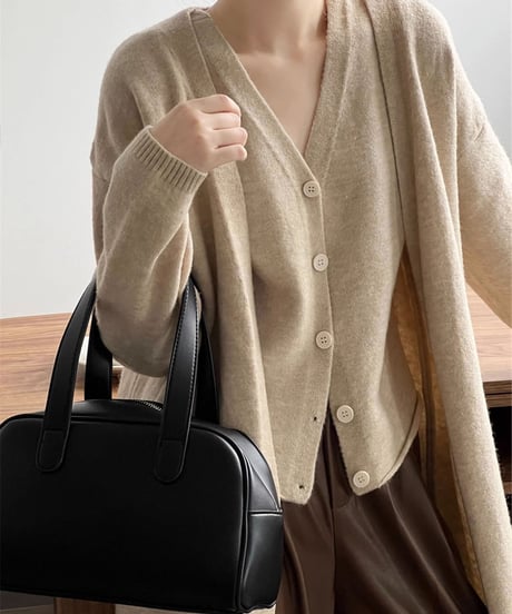 knit vest & cardigan ensemble /5color　FL3070