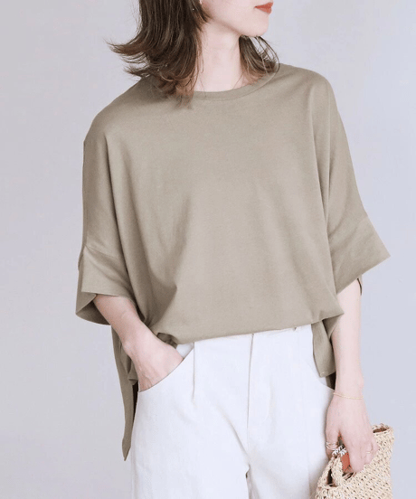 loose dolman sleeve t-shirt /5color　FL3642