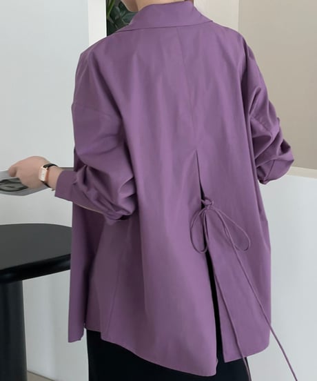 back slit shirt /2color　FL2758