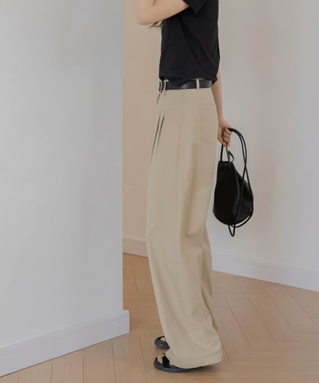 drop pocket wide leg pants　FL2220