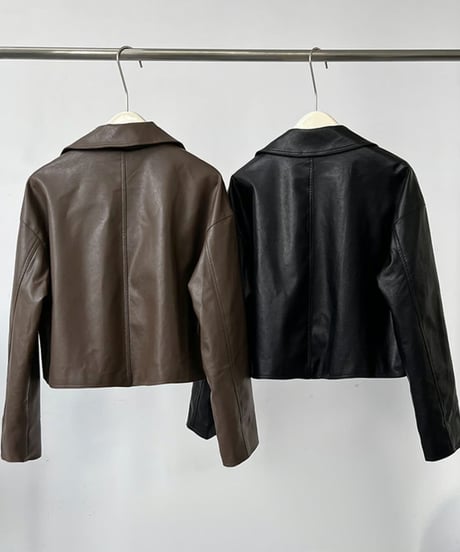 faux leather jacket /2color　FL2574