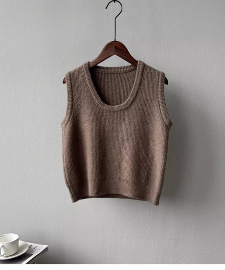 u-neck vest /5color　FL2775
