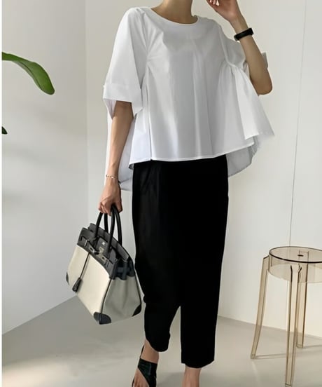 back slit shirt /2color　FL2122