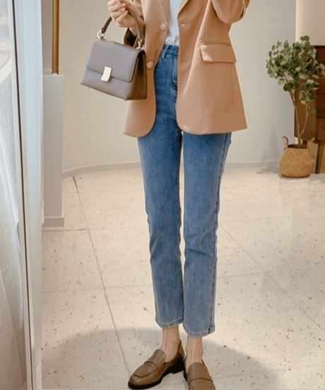 slim ankle denim pants　FL3603
