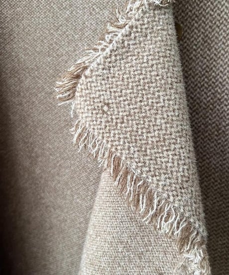 double button fringe vest /2color　FL2588
