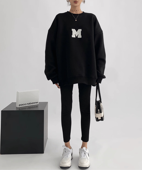 embroidered logo sweatshirt /3color　FL3262