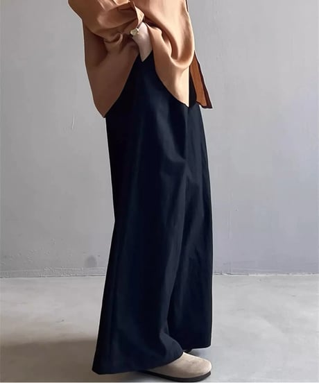 wrap style wide leg pants /3color　FL3349