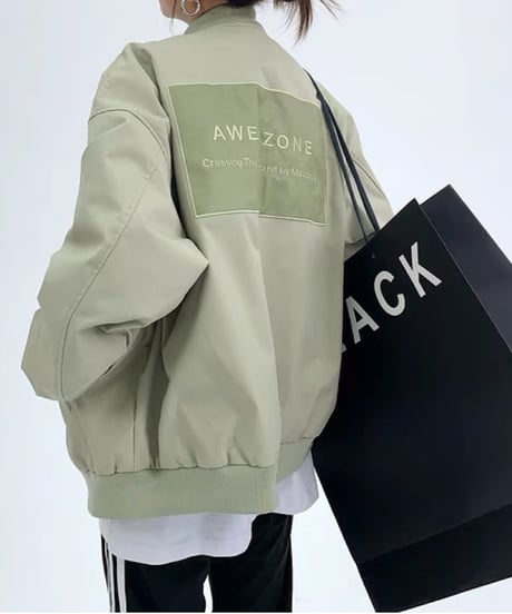 embroidered logo zip-up jacket　FL2555