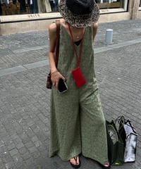 sleeveless embroidery jumpsuit　FL2384