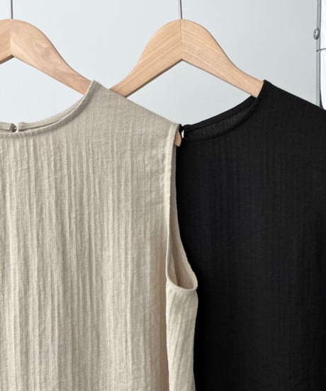 back slit sleeveless blouse /2color　FL2712