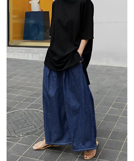 wide denim pants　FL2069