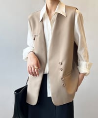 loose silhouette vest　FL2525