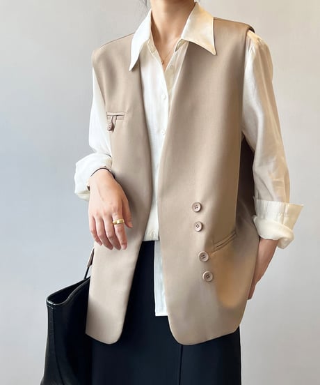 loose silhouette vest　FL2525