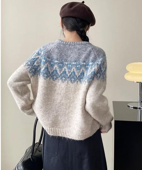 nordic knit cardigan  /3color　FL2984