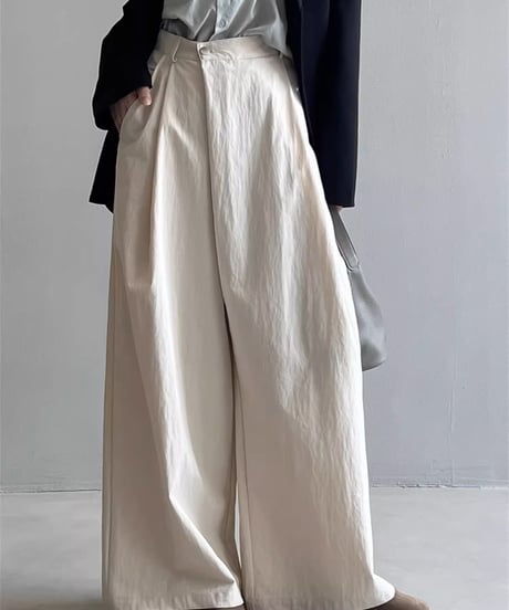 wrap style wide leg pants /3color　FL3349
