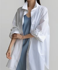 oversized buttoned sleeve shirt /2color　FL2027