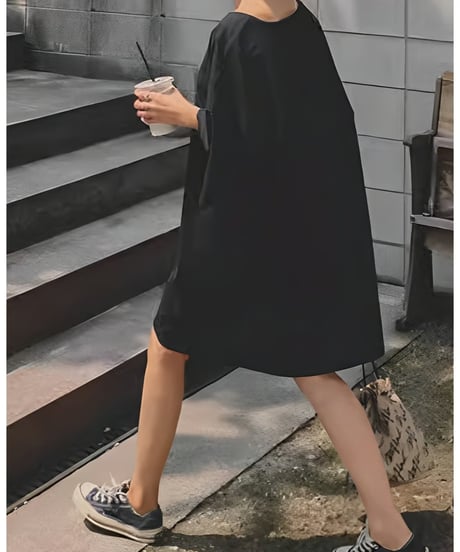 cotton linen relaxed dress /3color　FL3384