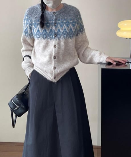 nordic knit cardigan  /3color　FL2984