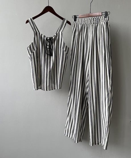 sleeveless stripe setup　FL2440