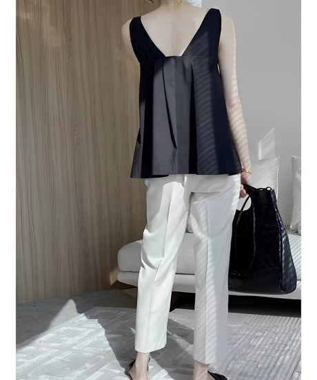 v-neck flare blouse /2color　FL2038
