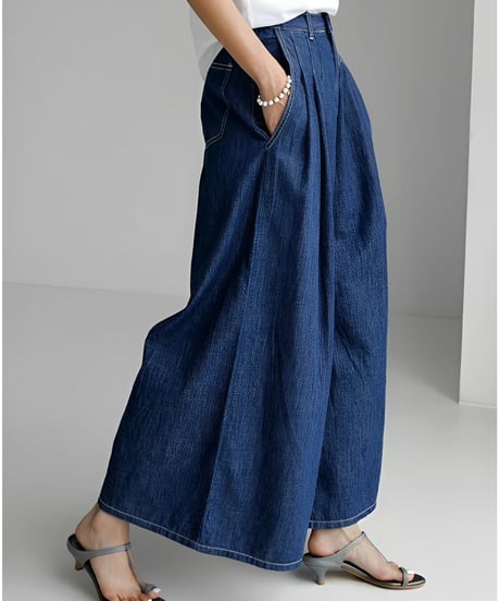 wide denim pants　FL2069