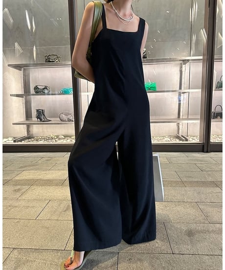 asymmetrical shoulder overalls　FL2432