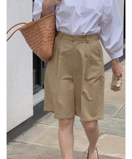 tucked bermuda pants　FL2068