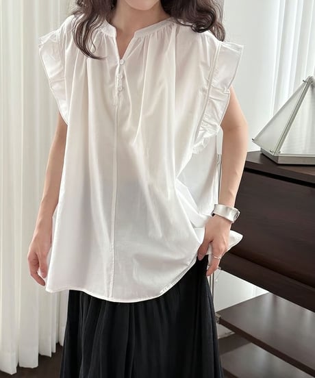 ruffle sleeve design blouse /3color  FL3453