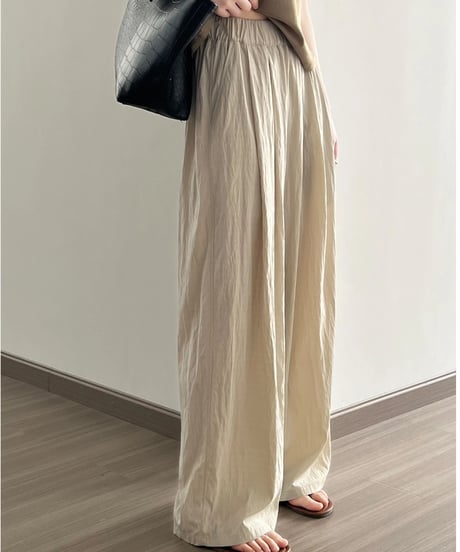 pleated wide-leg pants /4color　FL2705