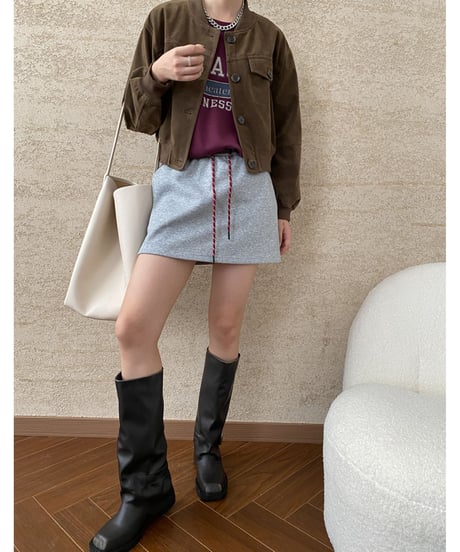 fake-suede short jacket /2color　FL2837